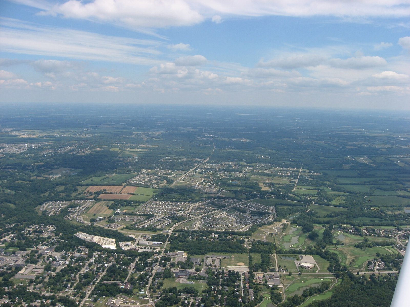 Aerial view of Springboro and Clearcreek Township
