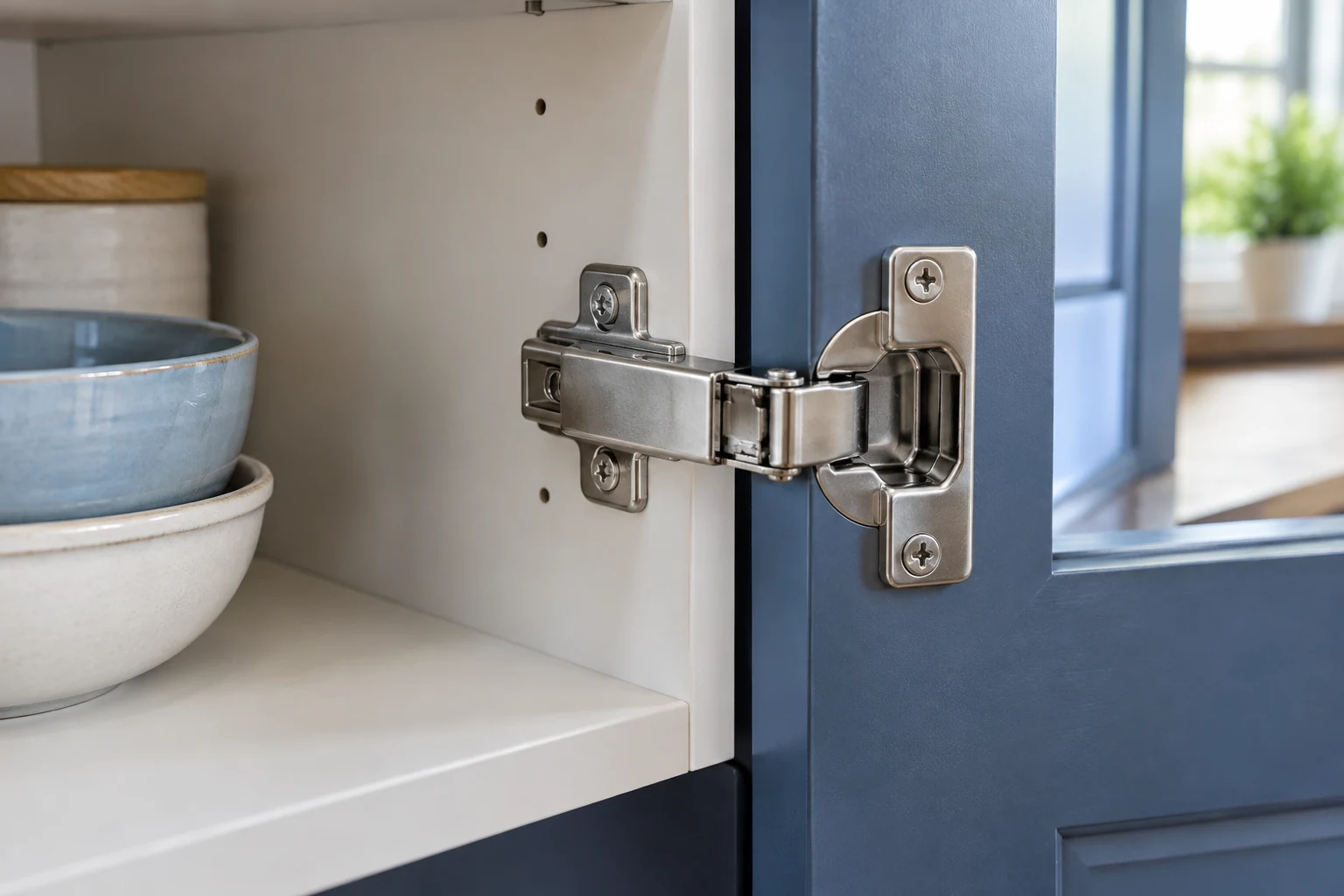Quiet a squeaky cabinet door