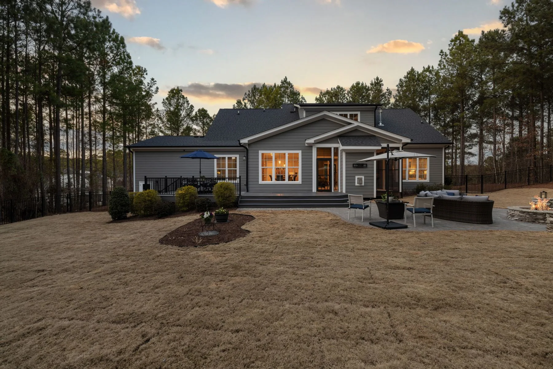 Freshly maintained home exterior